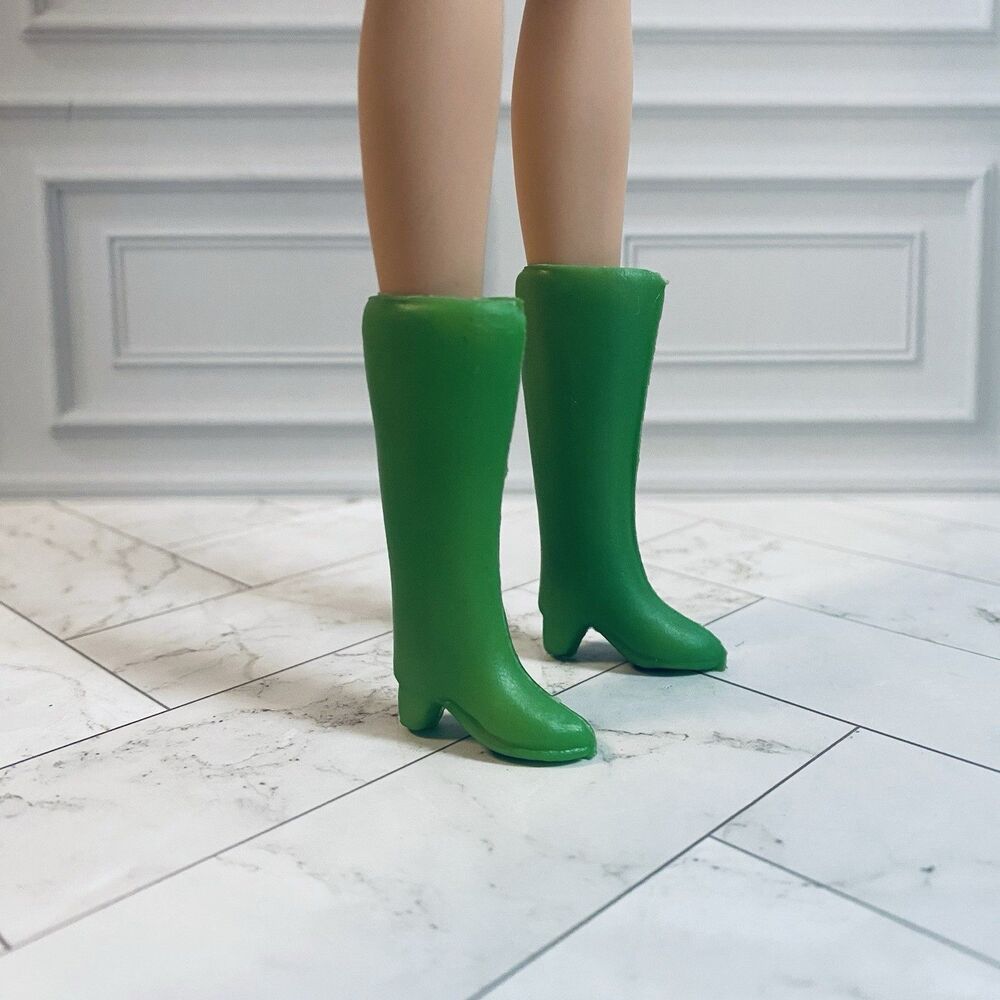 Vintage Clone Barbie Shoes MOD Lime Green Go-go Boots